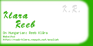 klara reeb business card